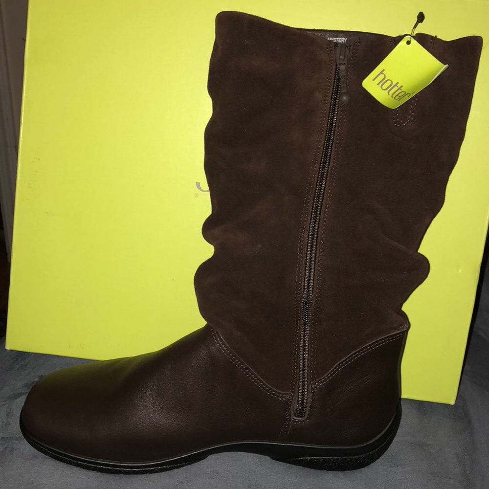 Hotter Mystery Chocolate Leather / Suede Boots